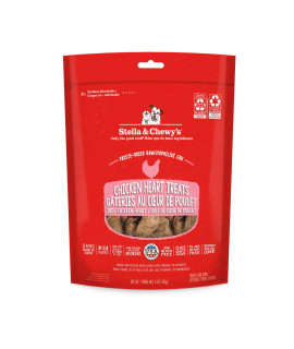 Stella & Chewy's Freeze-Dried Raw Single Ingredient Chicken Hearts Dog Treats, 3 oz. Bag