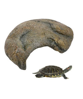 POPETPOP Reptile Hideaway-Tortoise Cave-Reptile Cave-Rock Shelter+Platform for Tortoise