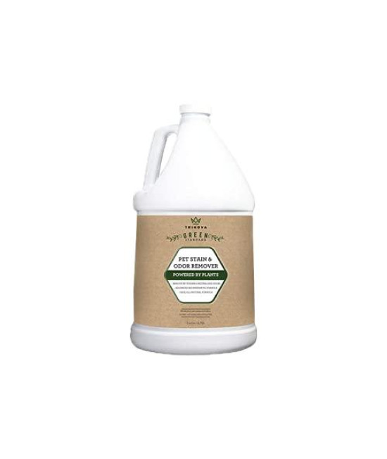 TriNova Natural Pet Stain and Odor Remover Eliminator - Advanced Enzyme Cleaner Spray - Remove Old & New Pet Stains & Smells for Dogs & Cats - All-Surface Safe - 1 Gallon