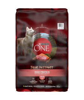 Purina ONE Natural, High Protein Dry Dog Food, True Instinct with Real Beef & Salmon - 15 lb. Bag