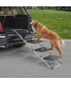 MPP Pet Ramp Steps Foldaway Convertible Adjustable Helps Senior Pets into Vehicles
