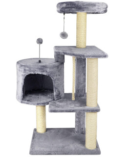 TINWEIUS 01A Cat Tree Scratching Toy Activity Centre Cat Tower Furniture Scratching Post
