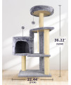 TINWEIUS 01A Cat Tree Scratching Toy Activity Centre Cat Tower Furniture Scratching Post