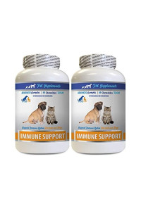 cat Itchy Skin Relief - PET Immune Support - for Dogs and Cats ONLY - Natural - VETS Choice - cat Allergy Remover - 120 Treats (2 Bottles)