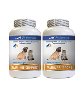 cat Allergy Remover - PET Immune Support - for Dogs and Cats ONLY - Natural - VETS Choice - cat Allergy Protection - 120 Treats (2 Bottles)