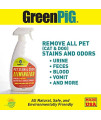 GREEN PIG Multi Surface Enzymatic Pet Stain & Odor Eliminator, All Natural, Safe, Environmentally Friendly, 1 Gallon
