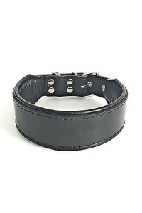 Bestia "Classic Padded Leather Dog Collar. Hand Made in Europe. Up to 2 inch Width, 100% Leather, 7 Sizes