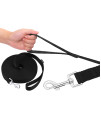 AmaGood Dog/Puppy Obedience Recall Training Agility Lead-15 ft 20 ft 30 ft 50 ft Long Leash-for Dog Training,Tie Out,Play,Safety,Camping (50 feet, Black)