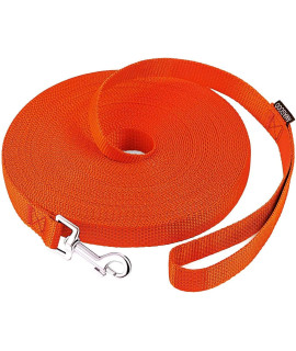AmaGood Dog/Puppy Obedience Recall Training Agility Lead-15 ft 20 ft 30 ft 50 ft Long Leash-for Dog Training,Tie Out,Play,Safety,Camping (20 feet, Orange)