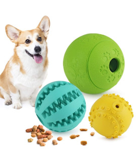 Idepet Dog Toy Ball, Nontoxic Bite Resistant Toy Ball for Pet Dogs Puppy cat, Dog Pet Food Treat Feeder chew Tooth cleaning Ball Exercise game IQ Training Ball-Feeder Toy