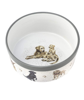 Portmeirion Home & Gifts WN4097-XL Dog Bowl, Ceramic, Multi Coloured
