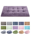 WONDER MIRACLE Fuzzy Deluxe Pet Beds, Super Plush Dog or Cat Beds Ideal for Dog Crates, Machine Wash & Dryer Friendly (23 x 35, L-Grape Purple)