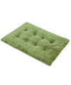 WONDER MIRACLE Fuzzy Deluxe Pet Beds, Super Plush Dog or Cat Beds Ideal for Dog Crates, Machine Wash & Dryer Friendly (23 x 35, L-Olive Green)