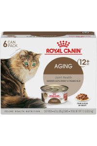 Royal Canin Aging 12+ Thin Slices in Gravy Canned Cat Food, 3 oz cans 6-count
