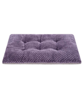 WONDER MIRAcLE Fuzzy Deluxe Pet Beds, Super Plush Dog or cat Beds Ideal for Dog crates, Machine Wash & Dryer Friendly (15 x 23, S-grape Purple)
