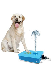 Royal Tails Dog Water Fountain - Step On Paw Activated Dispenser & Sprinkler for Fresh Drinking Water - Adjustable Pressure Flow - 1m Hose Included