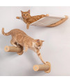 7 Ruby Road Cat Hammock Wall Mounted Cat Shelf With Two Steps - Cat Wall Shelves And Perches For Sleeping, Playing, Climbing, And Lounging - Modern Cat Bed Furniture For Large Cats Or Kitty