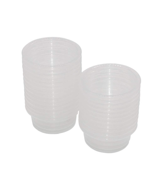 SLSON Small gecko Food and Water cups 100 ct Plastic Feeder cups for Reptile Feeding Bowls for crested gecko Lizard and Other Small Pet, 05 oz