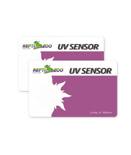 REPTI ZOO UVB Tester Reptile Lamp UV Sensor Reptile UVA UVB Fluorescent Lamp Tester card, Set of 2