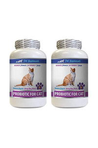 PET SUPPLEMENTS Cats Bad Breath Home Remedy - CAT PROBIOTICS - Immune Support - Savory Beef Flavor - Natural Formula - cat probiotics Powder - 2 Bottles (120 Treats)