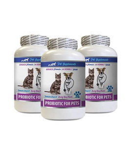Cats Bad Breath Home Remedy - PROBIOTICS for Pets - Dogs Cats - Bad Gas and Breath Treats - Advanced Immune Boost - cat Digestive suppor - 3 Bottles (180 Treats)
