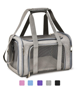 Henkelion Large Cat Carriers Dog Carrier Pet Carrier for Large Cats Dogs Puppies up to 25Lbs, Big Dog Carrier Soft Sided, Collapsible Travel Puppy Carrier - Large - Grey