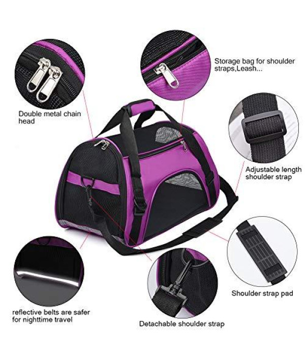 A4Pet Soft Sided Super Lightweight Cat Carrier for Travel, 19 x 15 x 13 Inches