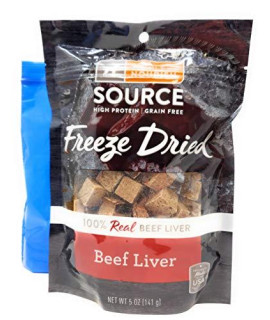Simply Nourish Freeze Dried Dog Treats (Beef Liver, Pack of 2) and Tesadorz Resealable Bags