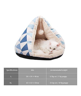 Xinrangxin Cat And Dog Tent Triangle Pet Bed Self-Warm Removable Cushion Cover L Xl Large Size Pet Holedog And Cat Tent Bed Guarantee Deep Sleep Comfortable And Softxl