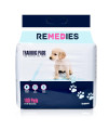 REMEDIES Ultra Absorbent Puppy Training Pads Pack of 100 Heavy-Duty Disposable Dog Pee Pads with Super Absorbent Fluff Fill- 100% Waterproof Indoor Pet Training Pads for Floor & Crates- 22 x 22