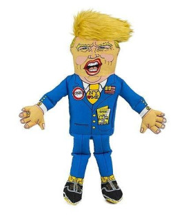 MPP Donald Trump Dog Chew Toys Funny Durable Canvas Squeaker Choose 12" or 17" Size (Large - 17")