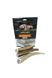 Deluxe Naturals Elk Antler Chews for Dogs | Naturally Shed USA Collected Elk Antlers | All Natural A-Grade Premium Elk Antler Dog Chews | Product of USA, 1-LB Large Cuts