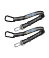 Kurgo 2 Pack Direct to Seatbelt Tether for Dogs Universal car Seat Belt for Pets, Adjustable Dog Safety Belt, carabiner clip, Use with Any Pet Harness, charcoal grey