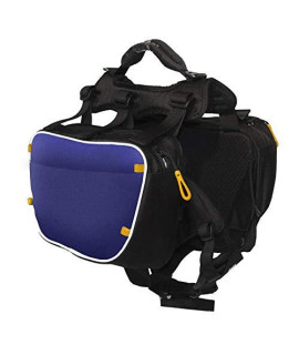 OllyDog Trekker RF, Dog Backpack Harness, Lightweight Dog Saddle Bag, Dog Hiking Gear Comfortable for Walking, Camping and Backpacking (Large, Atlantic)