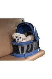 Pet Gear View 360 Pet Carrier & Car Seat for Small Dogs & Cats with Mesh Ventilation for Easy Viewing, Midnight River (PG1040NZMR)