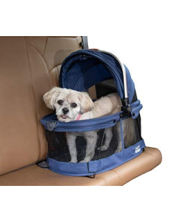 Pet Gear View 360 Pet Carrier & Car Seat for Small Dogs & Cats with Mesh Ventilation for Easy Viewing, Midnight River (PG1040NZMR)