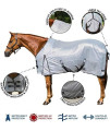 Interlock Mesh Horse Fly Sheet | Surcingle Closure | Breathable Comfort Includes UV Ray Protection | Euro Fit with Fleece Wither | Maximum Body Protection | for Equines Sized 78"