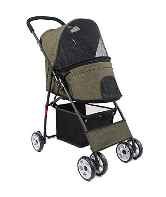MSQL Pet Stroller for Small Dogs Cats, Foldable Pet Trolley Cart, 360