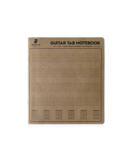 Koala Tools guitar Tablature - guitar Tab Notebook (1 Book) 85 x 975 60pp - Blank Paper, Sheets for Music chord Notation