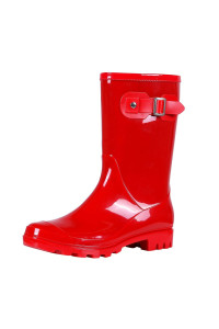 Evshine Womens Mid Calf Rain Boots Waterproof Garden Shoes