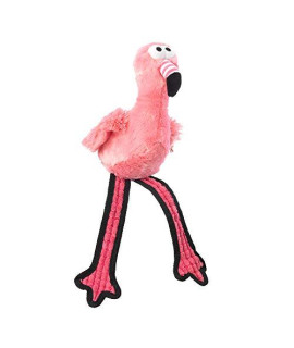 House Of Paws Flamingo Fluffy Dog Toy