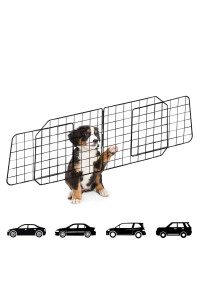 Urban Deco Dog Car Barriers-Heavy Duty Adjustable Wire Pet Cars Barrier with Front Seat Mesh in Black-Safety Travel Dividers Fence for Vehicles, SUV, Cars.