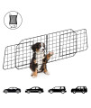 Urban Deco Dog Car Barriers-Heavy Duty Adjustable Wire Pet Cars Barrier with Front Seat Mesh in Black-Safety Travel Dividers Fence for Vehicles, SUV, Cars.