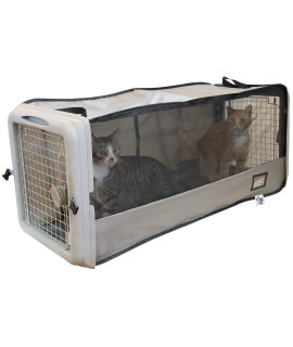 SPORT PET Large Pop Open Kennel, Portable Cat Cage Kennel, Waterproof Pet bed, Travel Litter Collection