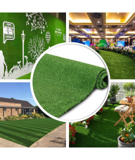 Synthetic Artificial grass Turf 8FTX81FT, Indoor Outdoor Balcony garden Pet Rug Turf Home Decor, Faux grass Rug carpet with Drainage Holes