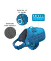 Kurgo MOLLE Clip Compatible Tactical Dog Harness, MOLLE Vest for Dogs, Service Dog Training Vest, RSG Townie Dog Harness for Small, Medium & Large Dogs (X-Large, Coastal Blue)