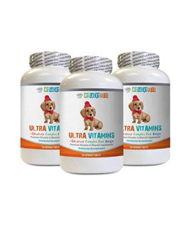 Dog Immune Defense Supplement - Dog Ultra Vitamins - Veterinarian Recommended - Immune Support - Hair Skin Eyes and Bones Support - Dog Vitamin Soft chew - 3 Bottles (360 Treats)