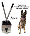ActiveDogs Best Ever Dog Poop Scooper Disposal Bucket, Heavy Duty Aluminum Pet Waste Container