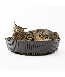 KATRIS Nest Cat Scratcher Lounge Bed (Midnight Black Assembled Bundle)