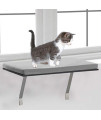 Erwazi Cat Window Perch, Pet Cat Window Foam Cushion Seat Perch Space Saving Design Cat Shelves All Around 360